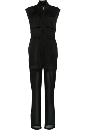 Pinko Semi-sheer panelled sleeveless jumpsuit
