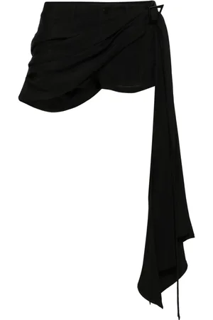 MUGLER Scarf-detail mini shorts