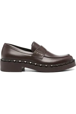 VALENTINO GARAVANI Rockstud M-Way leather loafers