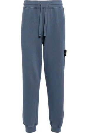 Stone Island Compass-badge cotton track pants