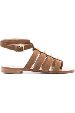 Alberta Ferretti Stud-detail suede sandals