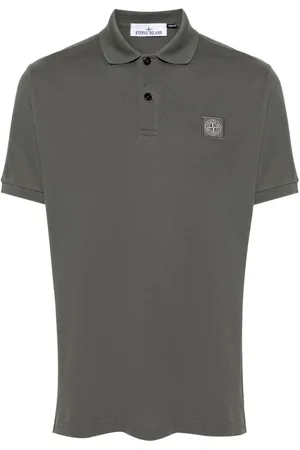 Stone Island Compass-patch piqué polo shirt