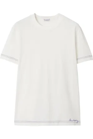 Burberry Logo-embroidered organic cotton T-shirt
