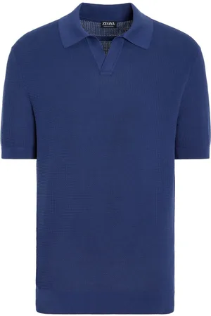 Ermenegildo Zegna Waffle-effect cotton polo shirt