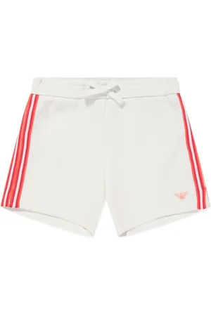 Emporio Armani Embroidered-logo cotton shorts