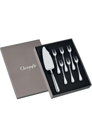 Christofle Albi cake fork set with server (six-person setting)