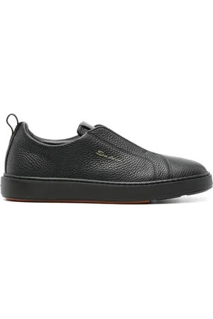 santoni Leather slip-on sneaker