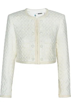 ROTATE Structured bouclé cropped jacket