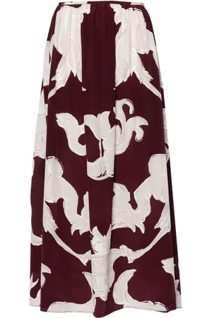 VALENTINO GARAVANI Graphic-print midi skirt