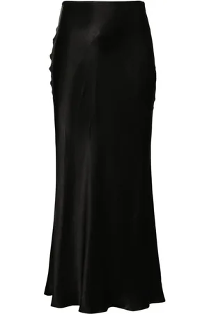 MANURI Sunny satin midi skirt