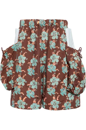 Story Floral-print organic cotton shorts