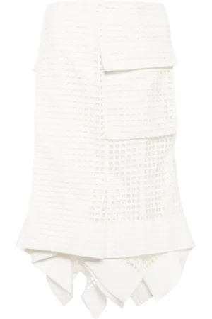 SACAI Handkerchief cotton midi skirt