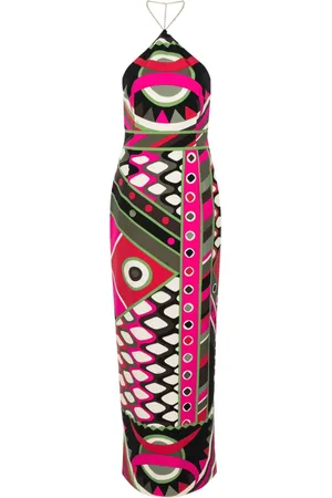 Puccini Vivara-print maxi dress