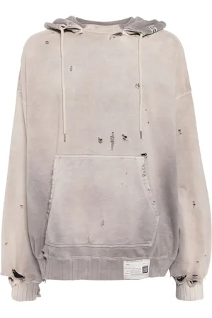 Maison Mihara Yasuhiro Distressed-effect cotton hoodie