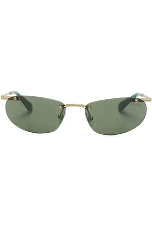 Swarovski Crystal embellished rimless sunglasses