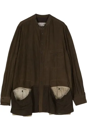 ZIGGY CHEN Panelled linen shirt