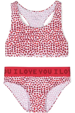 Stella McCartney Heart-print racerback bikini