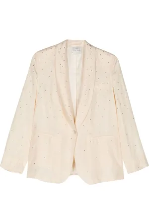 FORTE FORTE Rhinestoned single-breasted blazer