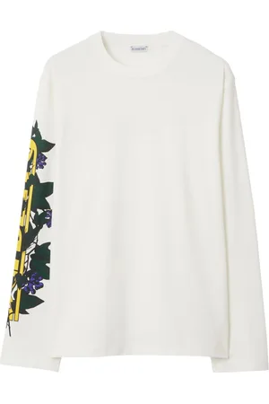 Burberry White Rose Long Sleeve T-Shirt