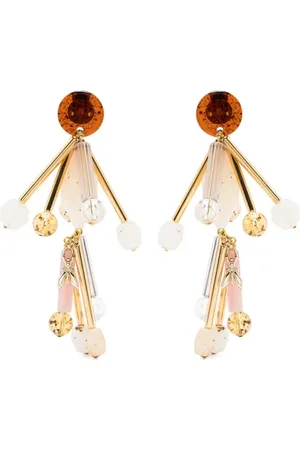 Patrizia Pepe Bead-embellished clip-on earrings
