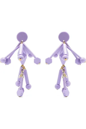 Patrizia Pepe Bead-embellished clip-on earrings