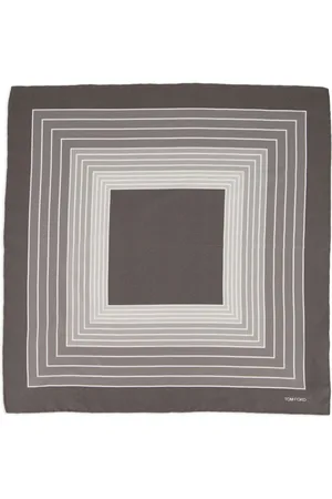 Tom Ford Geometric-print silk pocket square