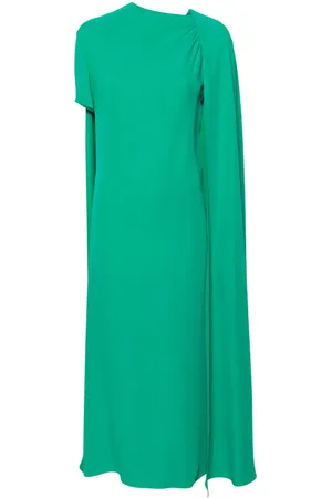 VALENTINO GARAVANI Cape-detail cady maxi dress