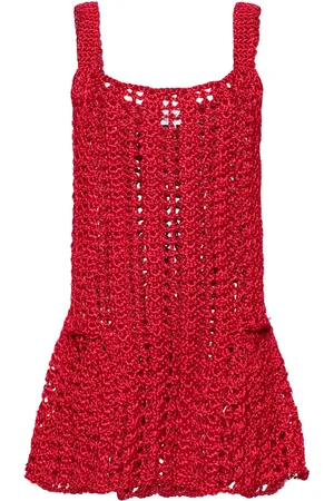 J.W.Anderson Chunky-knit peplum minidress