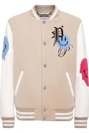 Philipp Plein Smiley face-appliquéd bomber jacket