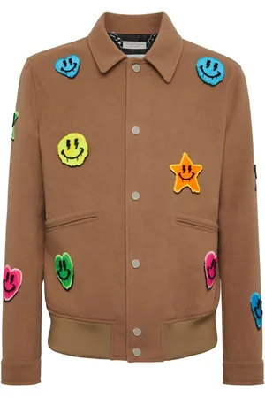 Philipp Plein Smiley face-appliquéd shirt jacket