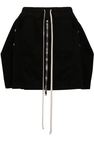 Rick Owens Studded cotton miniskirt