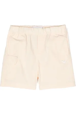Emporio Armani Logo-embroidered poplin shorts