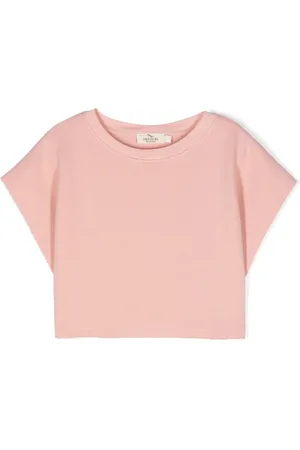 Le pandorine Textured-finish cropped T-shirt