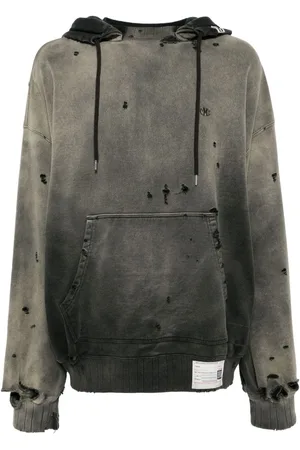 Maison Mihara Yasuhiro Distressed-effect cotton hoodie