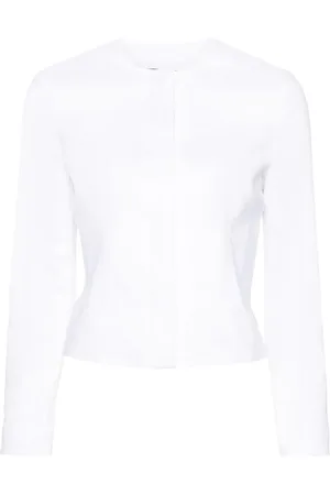 THEORY Peplum-hem cropped jacket