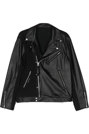 UNDERCOVER Panelled leather biker jacket