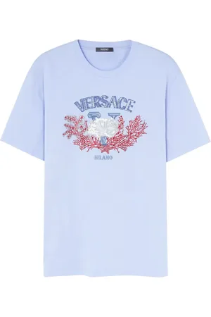 VERSACE University Coral embroidered T-shirt