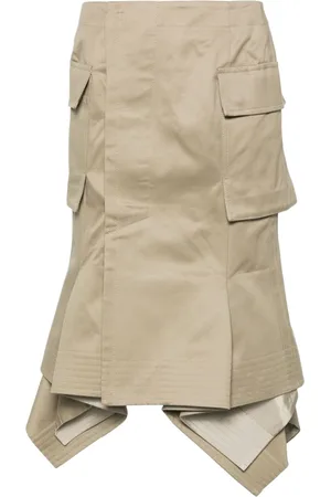 SACAI Cotton midi skirt