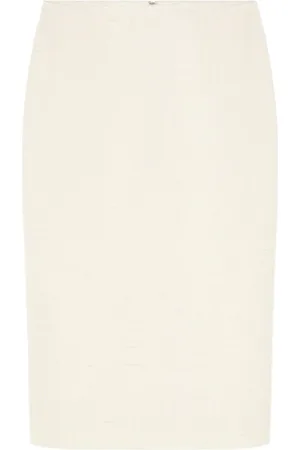 VERSACE Silk-blend pencil skirt