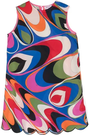 PUCCI Junior Marmo-print sleeveless dress