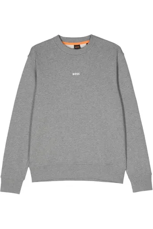 HUGO BOSS Logo-rubberised cotton sweatshirt