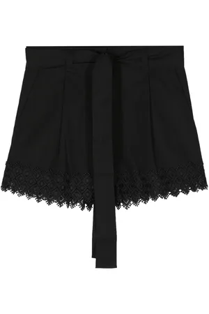 Twin-Set Lace-trim mini shorts