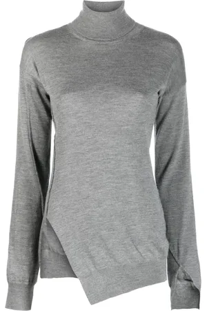 The Row Roll-neck asymmetric knitted top