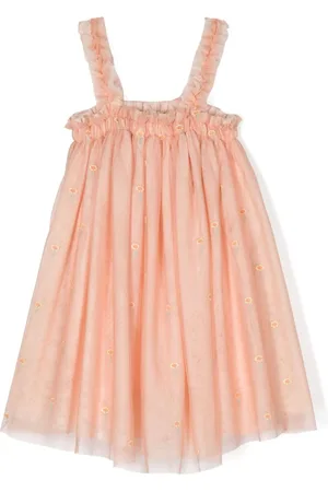 Stella McCartney Floral-embroidery mesh dress