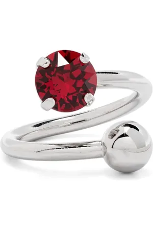 Justine Clenquet Jackie crystal-detailed ring