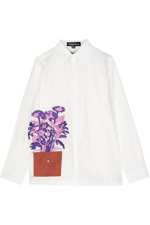 KIDSUPER STUDIOS Flower Pot embroidered shirt