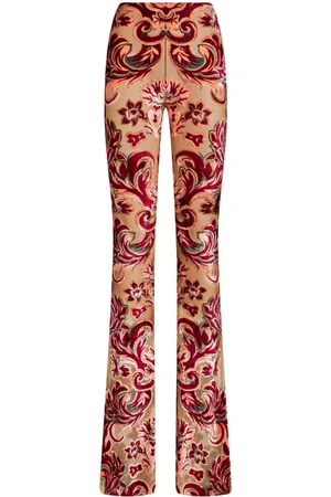 Etro Jacquard velvet flared trousers