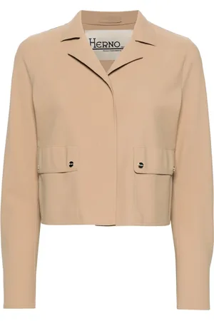 HERNO Notched-lapels cropped jacket