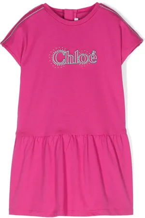 Chloé Logo-embroidered cotton dress