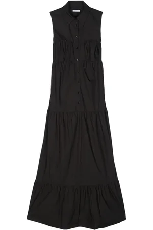 Patrizia Pepe Tiered poplin maxi shirtdress